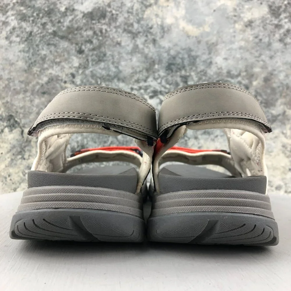 Earth Origins Men's Size 12M Bodi Grey Multi Blue Orange Open Toe Sport Sandals